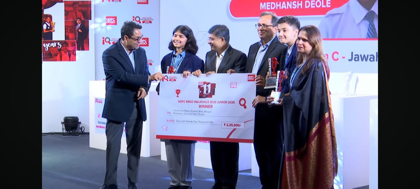 1st Position at the HDFC ERGO Insurance Quiz 2026 - National Grand Finale
